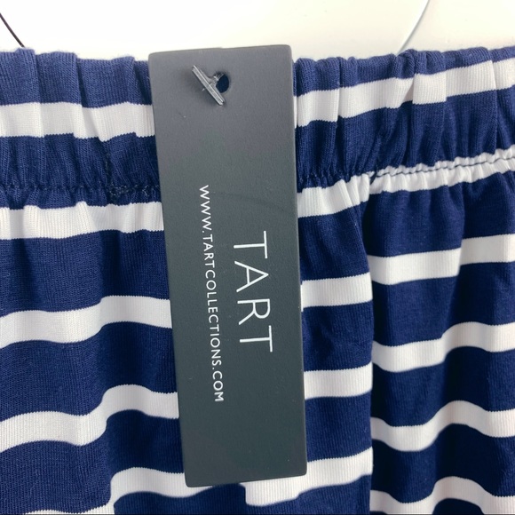 Tart Navy Stripe Off-the-Shoulder Top Size Medium - Picture 12 of 14